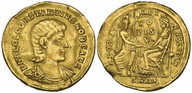 Constantius Gallus, Caesar (351-354), solidus, Nicomedia, D N FL CL CONSTANTIVS NOB CAES, draped and cuirassed bust right, rev., GLORIA REIPVBLICAE, R...