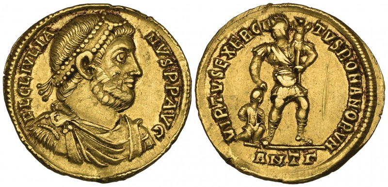 Julian II (360-363), solidus, Antioch, 361-363, FL CL IVLIANVS P P AVG, diademed...