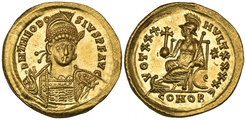 Theodosius II (402-450), solidus, Constantinople, 430-440, D N THEODOSIVS P F AV...