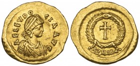 Eudocia, wife of Theodosius II, tremissis, Constantinople, 420-450/55, AEL EVDOCIA AVG, diademed bust right, rev., cross in wreath, 1.45g (RIC 253; De...