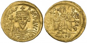 Phocas (602-610), solidus, Constantinople, facing bust, rev., angel; officina Γ, 4.38g (DO 5; S. 618), small reverse scratch, very fine

Estimate: G...
