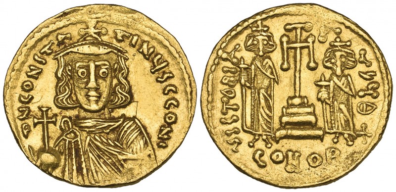 Constantine IV (668-685), solidus, Constantinople, 668-669, d N CONSTATINUS C CO...