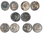 Roman Repbublic, denarii (5), comprising Mn. Aquillius Mn. f. Mn. n. (Cr. 401/1), M. Nonius Sufenas (Cr. 421/1), L. Marius Philippus (Cr. 425/1), Q. C...
