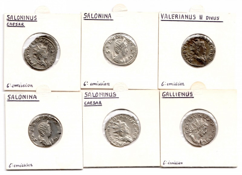 Gallienus (253-268) and family, antoniniani (6), comprising Gallienus, rev., Vic...