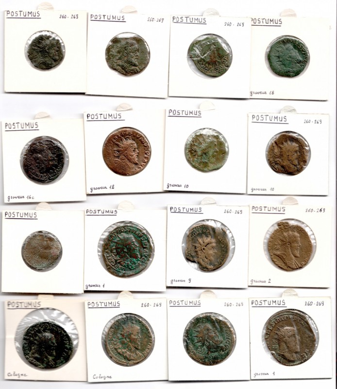 Postumus (260-269), double sestertii (7) and dupondii (9), all with radiate bust...