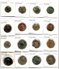 Postumus (260-269), double sestertii (7) and dupondii (9), all with radiate busts and various reverse types, mainly fine, some better, identified in c...