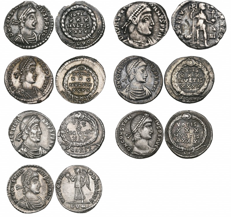 Constantius II (337-361), siliquae (4), Lyon, comprising rev., VOT XXX MVLTIS XX...