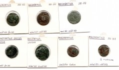 Magnentius-Constantius Gallus, bronzes of Ambianum (Amiens), comprising Magnentius, maiorinae (3, Bastien 104, 111 and 131), the last extremely fine, ...