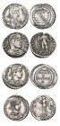 Julian II (360-363), siliquae (2), Lyon, rev., Victory left, 2.29g (Bastien 259), extremely fine; and VOTIS V MVLTIS X in wreath, 1.93g (Bastien 261),...
