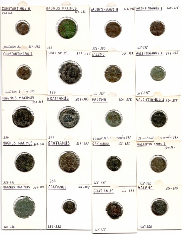 Valentinian I – Arcadius, miscellaneous bronzes (21), Lyon, comprising issues of...