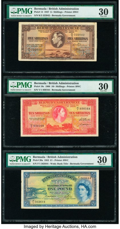 Bermuda Bermuda Government 5; 10 Shillings; 1 Pound 17.2.1947; 1.10.1966; 20.10....