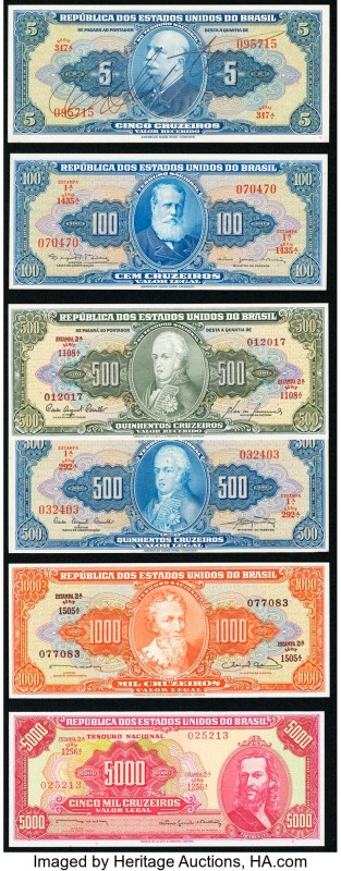Brazil Group Lot of 6 Examples About Uncirculated-Crisp Uncirculated. All exampl...