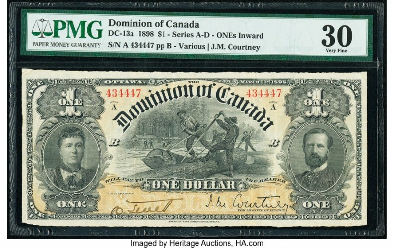 Canada Dominion of Canada $1 31.3.1898 Pick 24 DC-13a PMG Very Fine 30. 

HID098...