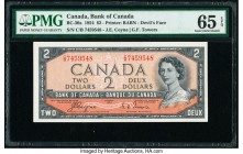 Canada Bank of Canada $2 1954 Pick 67a BC-30a "Devil's Face" PMG Gem Uncirculated 65 EPQ. 

HID09801242017

© 2020 Heritage Auctions | All Rights Rese...