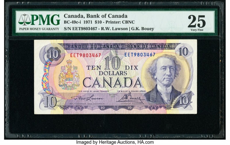 Canada Bank of Canada $10 1971 Pick 88c BC-49c-i PMG Very Fine 25. 

HID09801242...