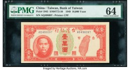 China Bank of Taiwan 10,000 Yuan 1949 Pick 1945 S/M#T72-30 PMG Choice Uncirculated 64. 

HID09801242017

© 2020 Heritage Auctions | All Rights Reserve...