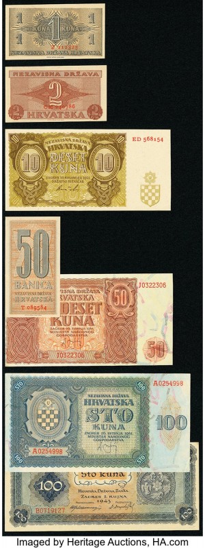 Croatia Group Lot of 12 Examples Very Fine-Crisp Uncirculated. Possible trimming...