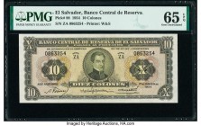 El Salvador Banco Central de Reserva de El Salvador 10 Colones 17.3.1954 Pick 88 PMG Gem Uncirculated 65 EPQ. 

HID09801242017

© 2020 Heritage Auctio...