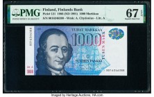 Finland Finlands Bank 1000 Markkaa 1986 (ND 1991) Pick 121 PMG Superb Gem Unc 67 EPQ. 

HID09801242017

© 2020 Heritage Auctions | All Rights Reserve