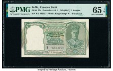 India Reserve Bank of India 5 Rupees ND (1943) Pick 23a Jhun4.4.1 PMG Gem Uncirculated 65 EPQ. Staple holes at issue. 

HID09801242017

© 2020 Heritag...