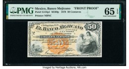 Mexico Banco Mejicano 50 Centavos 1878 Pick S144p1 M109p Front Proof PMG Gem Uncirculated 65 EPQ. 

HID09801242017

© 2020 Heritage Auctions | All Rig...
