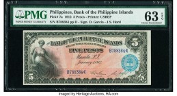 Philippines Bank of the Philippine Islands 5 Pesos 1.1.1912 Pick 7a PMG Choice Uncirculated 63 EPQ. 

HID09801242017

© 2020 Heritage Auctions | All R...