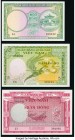 South Vietnam National Bank of Viet Nam 1; 5; 10 Dong ND (1956); ND (1955) (2) Pick 1; 2; 3 Three Examples Crisp Uncirculated. Possible trimming is ev...