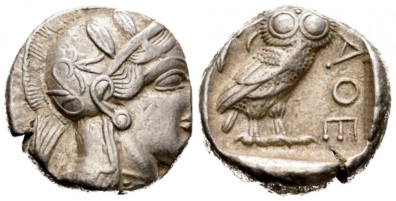 Attica. Atenas. Tetradracma. 440-404 a.C. (Gc-2526). (Sng Cop-31). Anv.: Cabeza ...