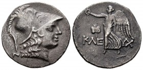 Pamphylia. Side. Tetradracma. 205-100 a.C. Magistrado Kleuch. (Sng París-697). Anv.: Cabeza de Athena a la derecha, con casco corintio y penacho. Rev....