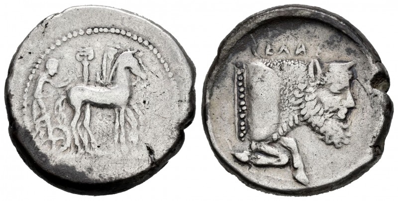Sicilia. Gela. Tetradracma. 480-475 a.C. (Jenkins, Gela Group III 225 (O60/R121)...