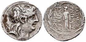 Imperio Seleucida. Antioco VIII. Tetradracma. 138-129 a.C. Antioquía ad Orontem. (Gc-7092 similar). (Bmc-IV 19). Anv.: Busto diademado de Antioco a de...