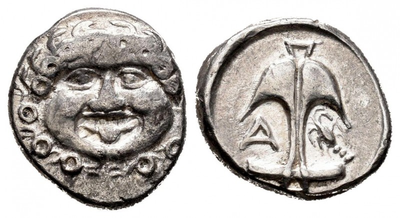 Tracia. Apolonia Pontika. Dracma. 400-380 a.C. (Seaby-1655). (Cy-1543). Anv.: Ca...