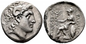 Reino de Tracia. Lisímaco. Tetradracma. 305-281 a.C. Bithynia. (Müller-524). Anv.: Cabeza de Alejandro III deificado a derecha, con diadema y cuerno d...
