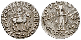 Indoescitas. Azes II. Tetradracma. 58-20 a.C. Incierta. Ag. 9,84 g. EBC-. Est...70,00. /// ENGLISH: Indo-Scythians. Azes II. Tetradrachm. 58-20 a.C. U...