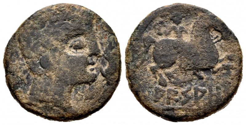 Arsaos. As. 120-80 a.C. Zona de Navarra. (Abh-144). (Acip-1654). Anv.: Cabeza ba...