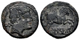 Belikiom. Semis. 120-20 a.C. Huesca. (Abh-245). (Acip-1435). (C-6). Ae. 4,93 g. BC+. Est...45,00. /// ENGLISH: Belikiom. Semis. 120-20 a.C. Huesca. (A...