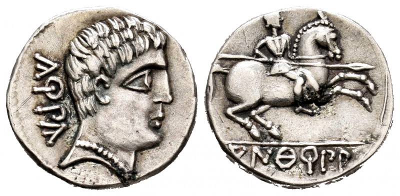 Konterbia Karbika. Denario. 120-20 a.C. Huete (Cuenca). (Abh-845). (Acip-1827). ...