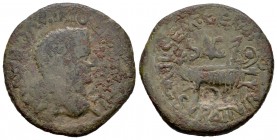 Arse-Saguntum. As. 14-36 d.C. Sagunto (Valencia). Época de Tiberio. (Abh-2091). (Acip-3237). Anv.: Cabeza de Tiberio a derecha, alrededor (TI CAES)AR ...