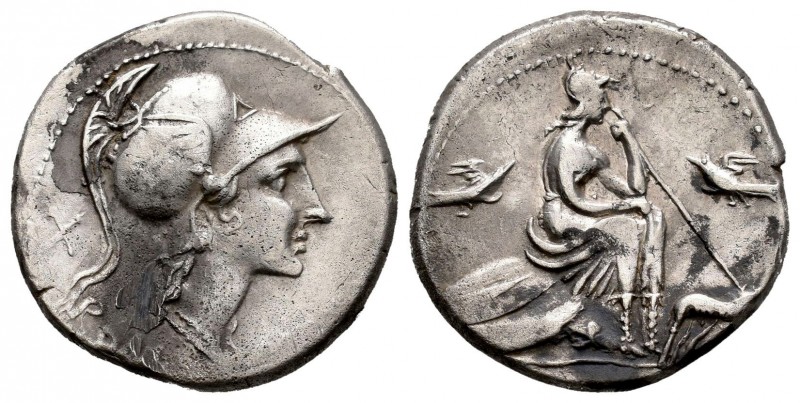 Anónimo. Denario. 115-114 a.C. Italia Central. (Ffc-83). (Craw-287/1). (Cal-58)....