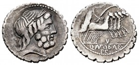 Antonia. C. Antius C.f. Restio. Denario. 83-82 a.C. Taller Auxiliar de Roma. (Ffc-156). (Craw-364/1d). (Cal-139). Anv.: Cabeza laureada de Júpiter a d...