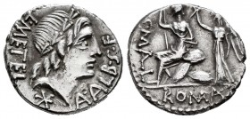 Caecilia. L. Caecilius Metellus. Denario. 96 a.C. Taller Auxiliar de Roma. (Ffc-210). (Craw-335/1b). (Cal-286). Anv.: Cabeza laureada de Apolo a derec...