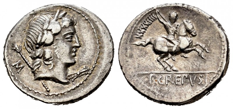 Crepusia. Publius Crepusius. Denario. 82 a.C. Roma. (Ffc-658). (Cal-523). Anv.: ...