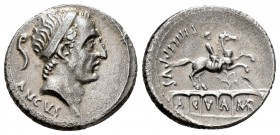 Marcia. C. Marcius Philippus. Denario. 56 a.C. Roma. (Ffc-894). (Craw-425/1). (Cal-962). Anv.: Cabeza diademada de Ancus Marcius a derecha, detrás: li...