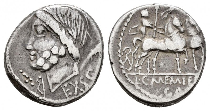 Memmia. L. y C. Memmius L.f. Galería. Denario. 87 a.C. Roma. (Ffc-913 var). (Cra...