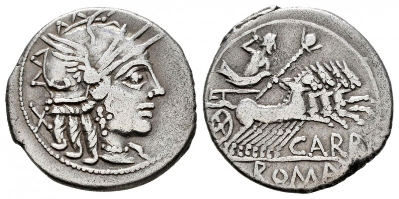 Papiria. Papirius Carbo. Denario. 122 a.C. Taller Auxiliar de Roma. (Ffc-958). (...