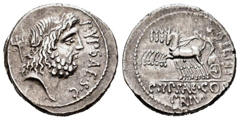 Plautia. P. Plautius Hypseus. Denario. 60 a.C. Roma. (Ffc-995). (Craw-420/ab). (...