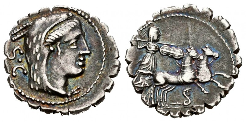 Procilia. L. Procilius f. Denario. 80 a.C. Sur de Italia. (Ffc-1082). (Craw-379/...