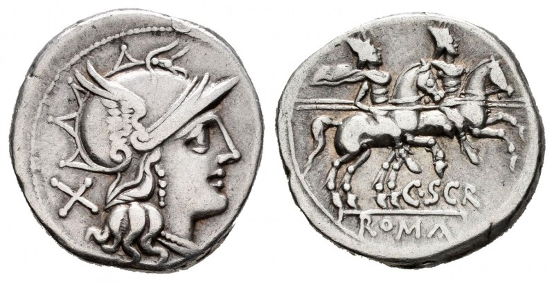 Scribonia. C. Scribonius Curio. Denario. 154 a.C. Roma. (Ffc-1100). (Craw-201/1)...