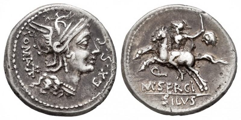 Sergia. M. Sergius Silus. Denario. 116-115 a.C. Norte de Italia. (Ffc-1111). (Cr...