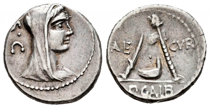 Sulpicia. P. Sulpicius Galba. Denario. 69 a.C. Roma. (Ffc-1135). (Craw-406/1). (...